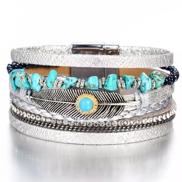 Vintage Multiple Layers Leather Bracelet - Picture 1 of 2